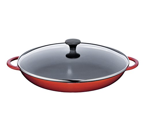 Küchenprofi 0406001434 Paella Pfanne Provence, Gusseisen, rot, 12 x 37 x 40 cm von Küchenprofi