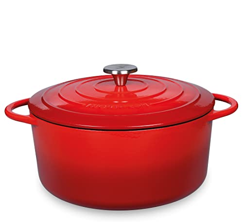 Küchenprofi Bratentopf Provence mit Deckel aus Gusseisen in der Farbe Rot Fassungsvermögen 5,3L, Maße: 26cm x 12cm, 04 0100 04 26 Küchenprofi Bratentopf Provence mit Deckel aus Gusseisen in der Farbe Rot Fassungsvermögen 5,3L, Maße: 26cm x 12cm, 04 0100 04 26 von Küchenprofi