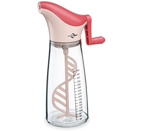 Küchenprofi Dressing Mixer COLOURS Coral | 360 ml | Praktischer Quirl zum Mixen von Dressings | Skala in Milliliter | Deckel mit praktischem Ausgießer von Küchenprofi