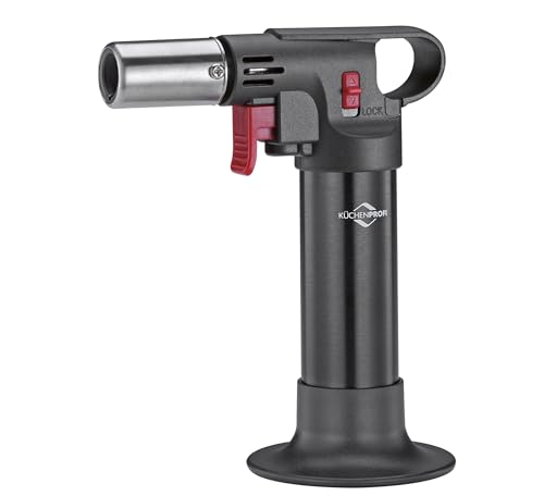 Küchenprofi Flambierbrenner CLASSIC | Bunsenbrenner Küche | Einstellbare Flammengröße | Verriegelungsfunktion | Nachfüllbar mit Butan | Gasbrenner mit Kartusche | Gas-Brenner | Küchenbrenner von Küchenprofi
