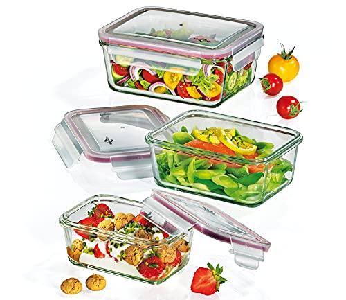 Küchenprofi Lunchbox/Vorratsdosen-Set Glas rechteckig, 3-tlg. von Küchenprofi