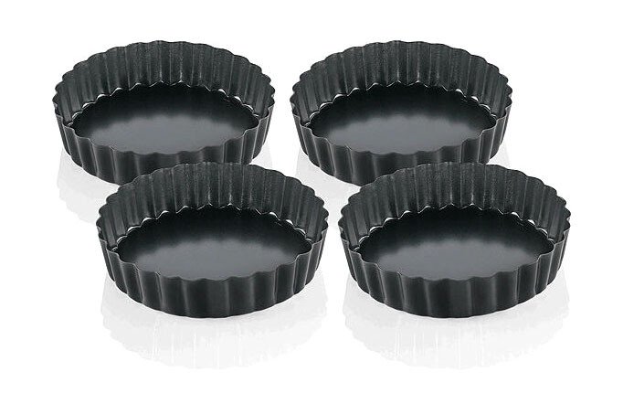 Tartelette-Form 4er-Set Bake Mini schwarz von Küchenprofi