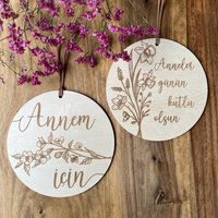 Anneler Günün Kutlu Olsun | Geschenk Zum Muttertag Anne Teşekkürler Personalisiertes Hediye Holz Muttertagsgeschenk von Kuekenwald