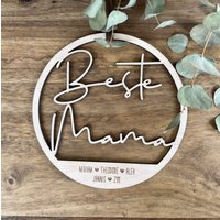 Beste Mama | Bester Papa Geschenk Zum Muttertag/Vatertag Personalisiertes Holz Muttertagsgeschenk Vatertagsgeschenk von Kuekenwald
