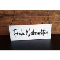 Holzschild Frohe Weihnachten - Weihnachtsdekoration Schilder Schild Holz Birke Holzschild Frohe Weihnachten - Weihnachtsdekoration Schilder Schild Holz Birke von KuenstlereiFrauK