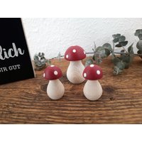 Pilze I Pilz Holzpilz Glückspilz Fliegenpilz Glücksbringer Geschenk Holz Herbst Deko Natürlich von KuenstlereiFrauK
