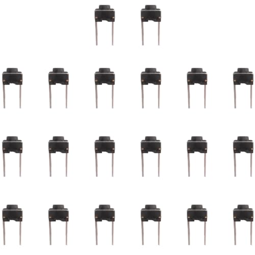 Kueohse 20 Stk. 6x6x5mm Taktile Tastschalter Taster 2-Pin DIP Durchgangsbohrung von Kueohse