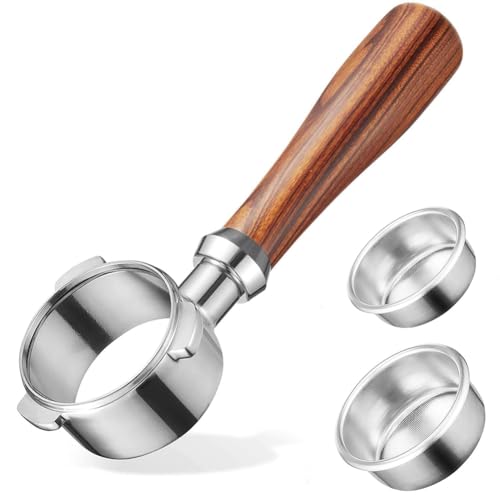 Kueohse 3-Ohr-Bodenloser Porta-Filter mit Pulverschalen, Edelstahlsieb, Werkzeuge, 1 Set Kueohse 3-Ohr-Bodenloser Porta-Filter mit Pulverschalen, Edelstahlsieb, Werkzeuge, 1 Set von Kueohse