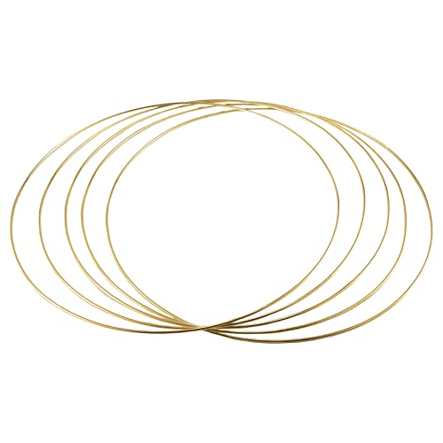 Kueohse 5 Pack 14 GroßE Metall Floral Hoop Kranz Makramee Gold Hoop Ringe für DIY Kranz, FäNger und Makramee Wand Behang Kueohse 5 Pack 14 GroßE Metall Floral Hoop Kranz Makramee Gold Hoop Ringe für DIY Kranz, FäNger und Makramee Wand Behang von Kueohse