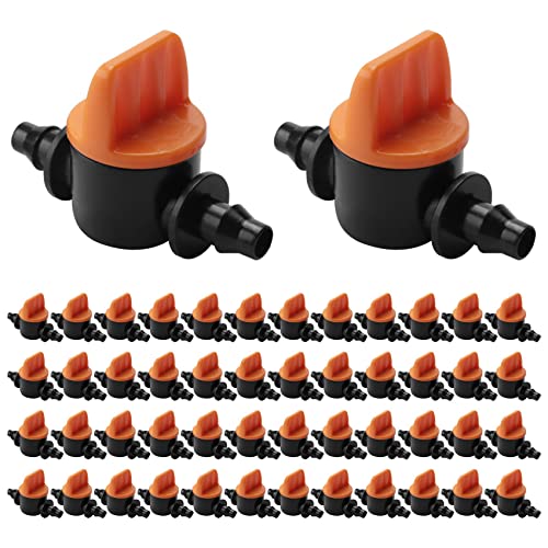 Kueohse 50 StüCke 1/4 Rohr Mini Ventil 4/7Mm Controller Stachel Draht Adapter Landwirtschaft Tropf BewäSserung BewäSserung System BeschläGe von Kueohse