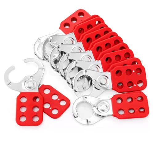 Kueohse 8er-Pack Lock-Out-Tag-Out-Haspe, Manipulationssichere Lockout-Vorhängeschloss-Haspe, Lockout-Haspe mit 1 Backendurchmesser und 6 Verriegelungslöchern Kueohse 8er-Pack Lock-Out-Tag-Out-Haspe, Manipulationssichere Lockout-Vorhängeschloss-Haspe, Lockout-Haspe mit 1 Backendurchmesser und 6 Verriegelungslöchern von Kueohse