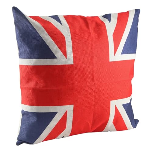 Kueohse British Retro Stil Union Jack Fahne Dekokissen Case Kissenbezug von Kueohse