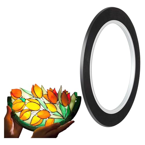 Kueohse Schwarze Bleilinien Aus PET für Buntglas, Bleistreifen für Buntglas, 3 mm, 216 Fuß, für Glasmalerei-Oberflächen, Galeriefenster Kueohse Schwarze Bleilinien Aus PET für Buntglas, Bleistreifen für Buntglas, 3 mm, 216 Fuß, für Glasmalerei-Oberflächen, Galeriefenster von Kueohse