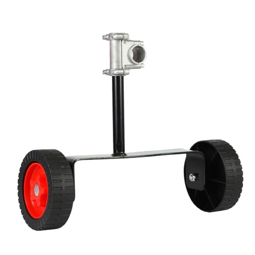 Kueohse Universelle Metallräder für Rasentrimmer Grass Eater Weed, Verstellbar für Rohr 26 mm (1) 28 mm (1,1) von Kueohse