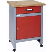 Küpper 12192 Beistelltisch mit Rollen rot (B x H x T) 600 x 840 x 600mm von Küpper