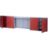 Küpper 70182 Werkzeug-Hängeschrank (B x H x T) 240 x 60 x 19cm Silber, Rot von Küpper