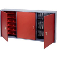 Küpper 70192 Hängeschrank 120 cm, 3 Türen, 18 Sichtboxen rot (B x H x T) 120 x 60 x 19cm von Küpper