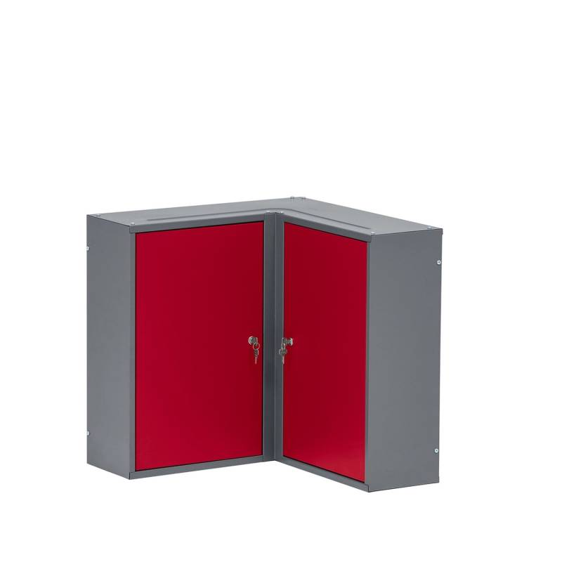 Küpper Eck-Hängeschrank 2-Türig mit 4 Fachböden 60 x 60 x 20 cm Dunkelrot Küpper Eck-Hängeschrank 2-Türig mit 4 Fachböden 60 x 60 x 20 cm Dunkelrot von Küpper