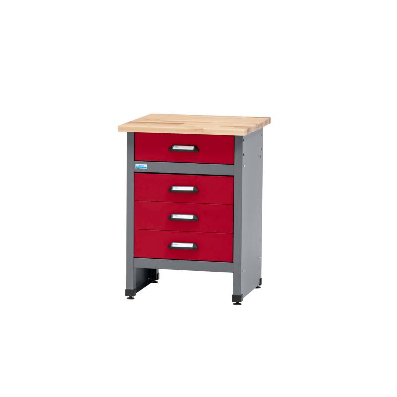 Küpper Werkbank mit 4 Schubladen dunkelrot 60 x 84 x 60 cm von Küpper