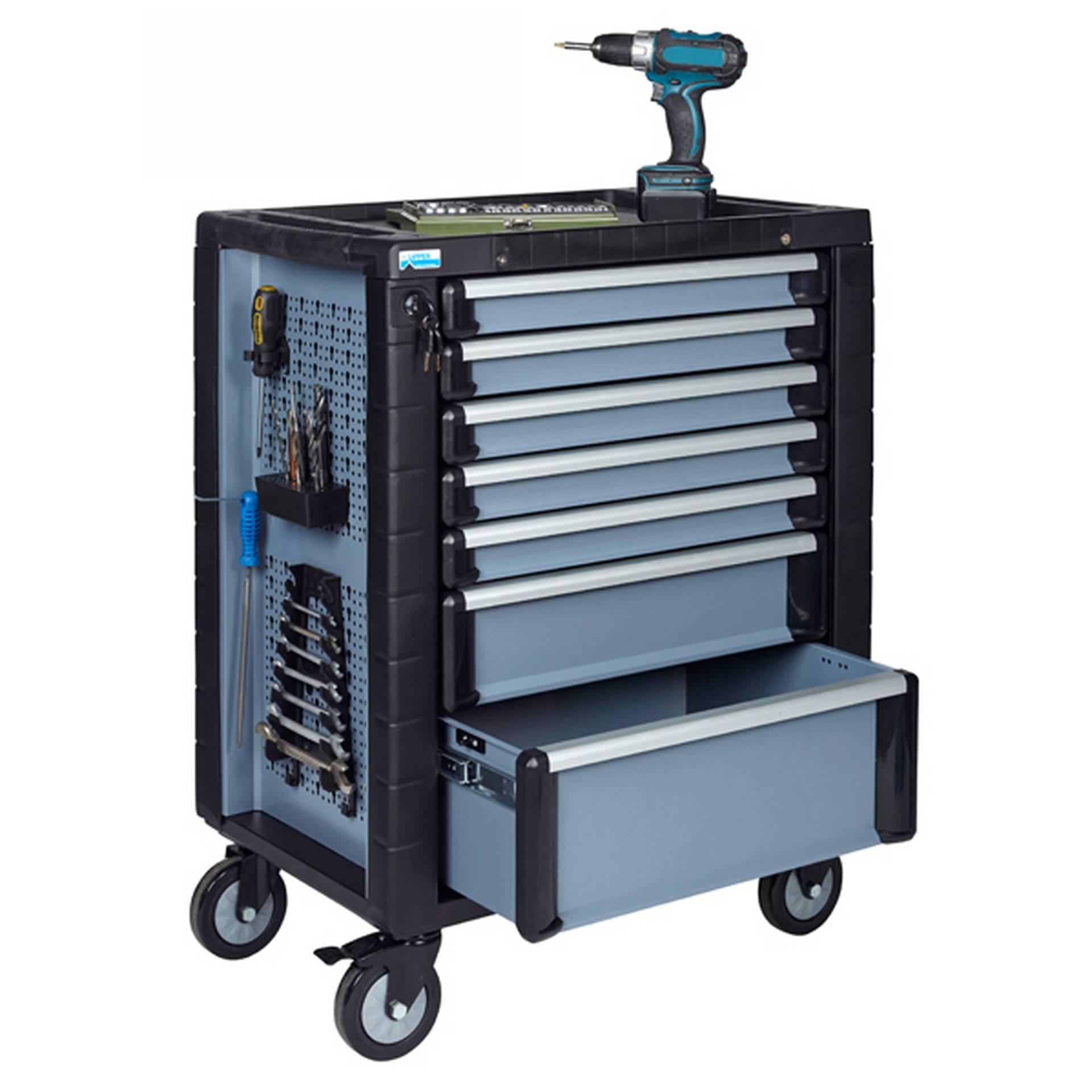 Küpper Werkzeugwagen mit 7 Schubladen 72,5 x 93 x 46,5 cm, bestückt Küpper Werkzeugwagen mit 7 Schubladen 72,5 x 93 x 46,5 cm, bestückt von Küpper