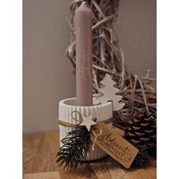 Kerzenhalter Rillenschale "Kuschelige Adventszeit" Wichtelgeschenk | Kleinigkeit Zu Weihnachten Weihnachtsgeschenk Weihnachtsdeko von KuestenGeschenke