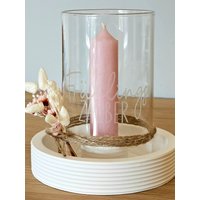 Windlicht "Frühlingszauber" | Kerzenhalter Hygge Kerzen Skandideko Frühling Gravur von KuestenGeschenke