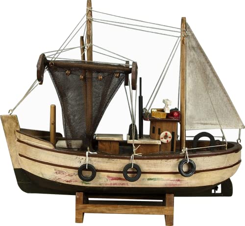 Deko Kutter im Antik Look 27 x 30 x 8cm Fertigmodell Fischkutter Maritime Deko (CG) von Küstenambiente