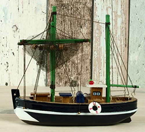 Küstenambiente Maritime Deko Krabbenkutter Fischkutter Kutter blau 16cm Boot von Küstenambiente