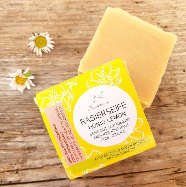 Küstenseifen Manufaktur BIO-RASIERSEIFE HONIG & LEMON von Küstenseifen Manufaktur
