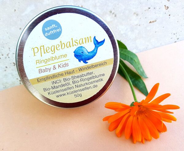 Küstenseifen Manufaktur Baby & Kids Pflegebalsam - empfindliche Haut (Windelbereich) - Ringelblume von Küstenseifen Manufaktur