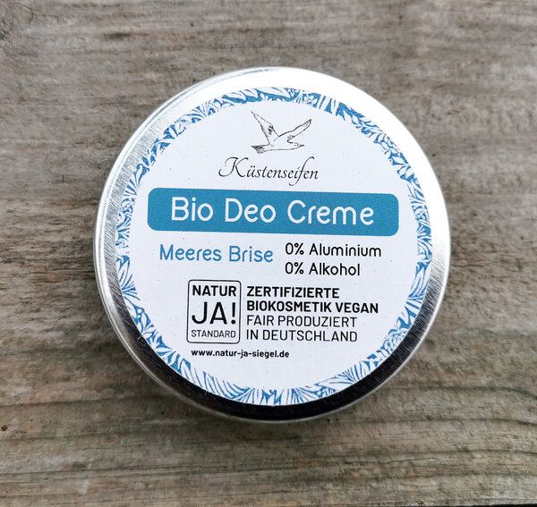 Küstenseifen Manufaktur Bio Deocreme "Meeres Brise" - Zertifizierte Biokosmetik, vegan von Küstenseifen Manufaktur