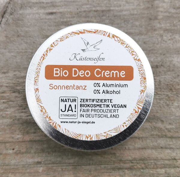 Küstenseifen Manufaktur Bio Deocreme "Sonnentanz" - Zertifizierte Biokosmetik, vegan von Küstenseifen Manufaktur