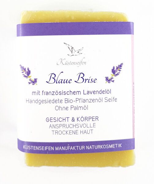 Küstenseifen Manufaktur Blaue Brise Bioseife Lavendel für trockene Haut von Küstenseifen Manufaktur