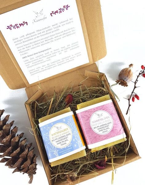 Küstenseifen Manufaktur Naturkosmetik Seifen Geschenk-Set "Winter & Sommer" plastikfrei von Küstenseifen Manufaktur