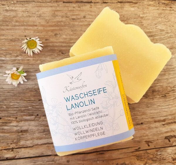 Küstenseifen Manufaktur Wollwaschseife / Lanolinseife / Wollfettseife ohne Duft von Küstenseifen Manufaktur
