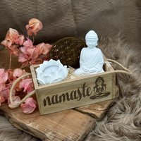 Buddha Geschenkkorb Blume Des Lebens Geschenk Lotusblume Holzkiste Teelicht Korb Geschenkverpackung Mitbringsel Holzbox Box Om von Kuestlich