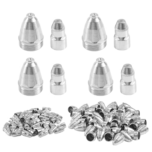 Kufughty 100 Stück P80 Plasmaschneidbrenner, Verbrauchsmaterial Schneiden CNC 60A 80A 100A P80 Plasmabrenner Spitze Elektrodendüse Kufughty 100 Stück P80 Plasmaschneidbrenner, Verbrauchsmaterial Schneiden CNC 60A 80A 100A P80 Plasmabrenner Spitze Elektrodendüse von Kufughty