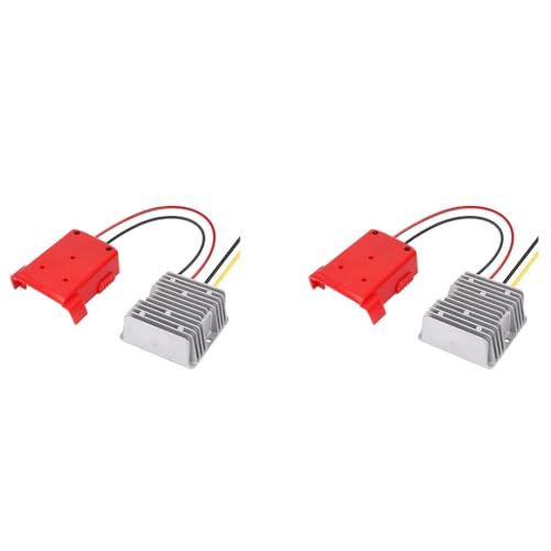 Kufughty 2 x Konverter für 18 V auf 12 V Akku-Dock Power 180 W Wechselrichter, Steckverbinder, DIY-Adapter, Buck Boost von Kufughty