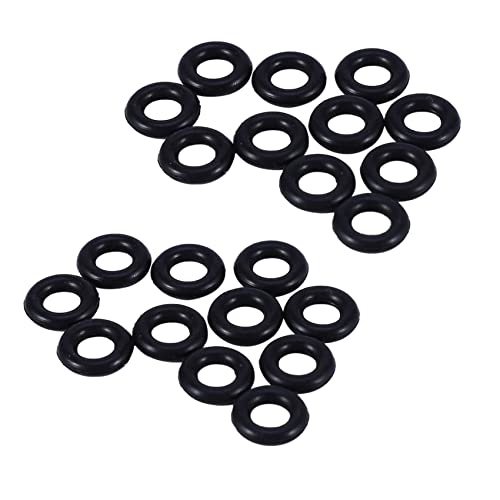 Kufughty 20 Stueck Schwarz Gummi Oil Seal O Shaped Ringe Dichtung Unterlegscheiben 8X4X2 mm von Kufughty