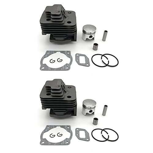 Kufughty 2X 40mm Freischneider Zylinder & Kolben Ring mit Nadel KäFig für 43Cc Cg430 Verschiedene Strimmer Trimmer 40-5 Bg430 von Kufughty