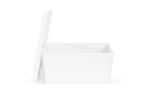 Kuggis kleine Box mit Deckel aus Kunststoff 13x18x8 cm - weiß von Ikea