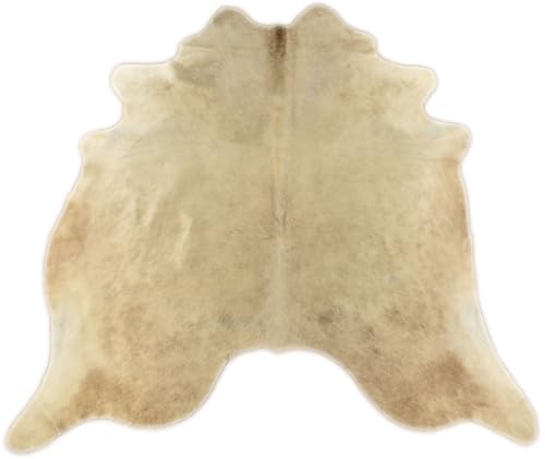 Kuhfelle Online & Nomad KUHFELL RINDERFELL HELL GRAU BEIGE Natur 210 x 200 cm STIERFELL Teppich Champagner von Kuhfelle Online & Nomad