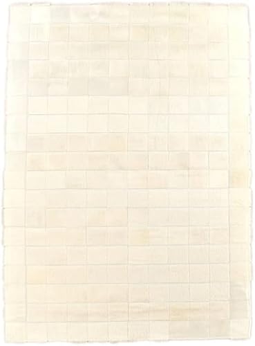 Kuhfelle Online & Nomad KUHFELL Teppich Patchwork FELLTEPPICH AUS ECHTEM KUHFELL RINDERFELL GRÖßEN (Creme Weiss, 120 x 180) von Kuhfelle Online & Nomad