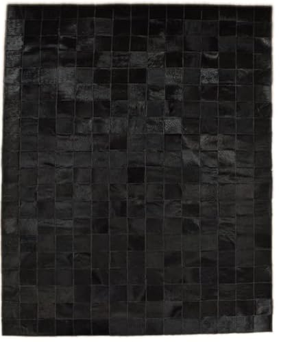 Kuhfelle Online & Nomad KUHFELL Teppich Patchwork SCHWARZ GEFÄRBT 150 x 200 cm FELLTEPPICH AUS ECHTEM KUHFELL RINERFELL von Kuhfelle Online & Nomad