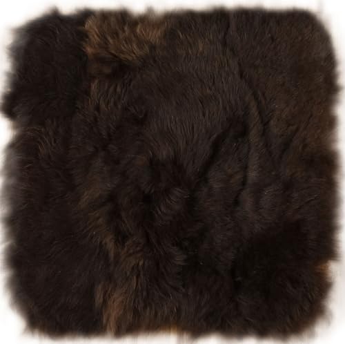 Kuhfelle Online & Nomad Lammfell Pad Sitzauflage Stuhlauflage Stuhlkissen aus echtem Island Lammfell 35 x 35 cm (Dunkelbraun) von Kuhfelle Online & Nomad