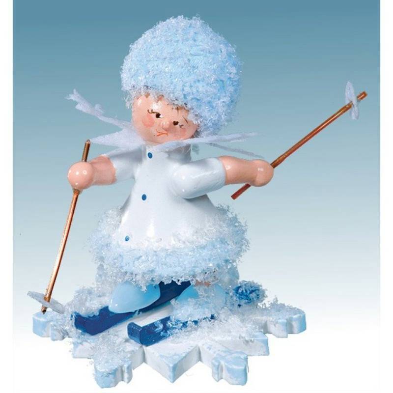 Kuhnert Dekofigur Kuhnert Schneeflöckchen mit Ski, Handarbeit aus dem Erzgebirge Kuhnert Dekofigur Kuhnert Schneeflöckchen mit Ski, Handarbeit aus dem Erzgebirge von Kuhnert