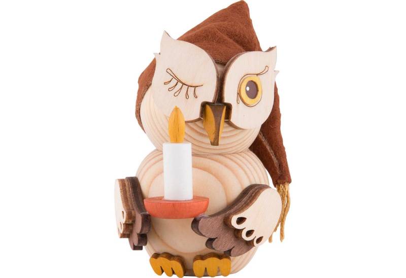Kuhnert Dekofigur Mini-Eule Schlafmütze (7cm) von Drechslerei Kuhnert von Kuhnert