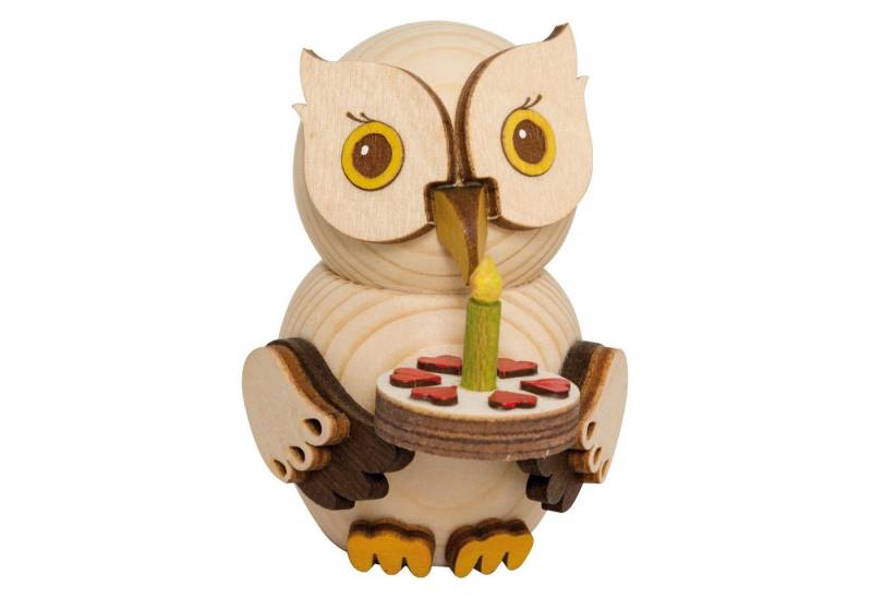 Kuhnert Dekofigur Mini-Eule mit Torte - aus Holz gefertigt - ca. 7 cm groß, entzückende Dekoration für jeden Raum - Made in Germany Kuhnert Dekofigur Mini-Eule mit Torte - aus Holz gefertigt - ca. 7 cm groß, entzückende Dekoration für jeden Raum - Made in Germany von Kuhnert