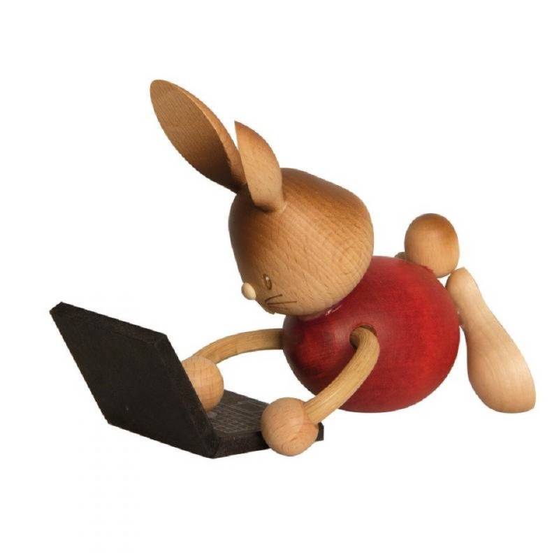 Kuhnert Dekofigur Kuhnert Osterhase Stupsi mit Laptop von Kuhnert