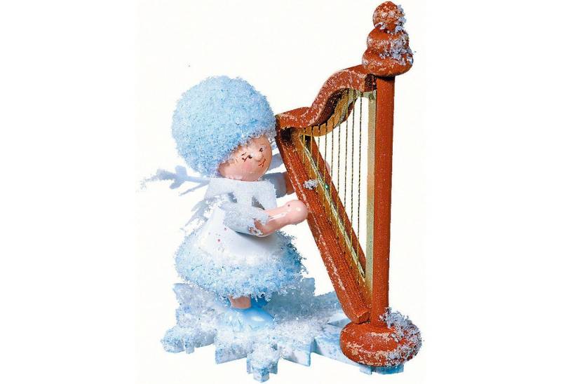 Kuhnert Dekofigur Schneeflöckchen mit Harfe (5cm) von Drechslerei Kuhnert von Kuhnert